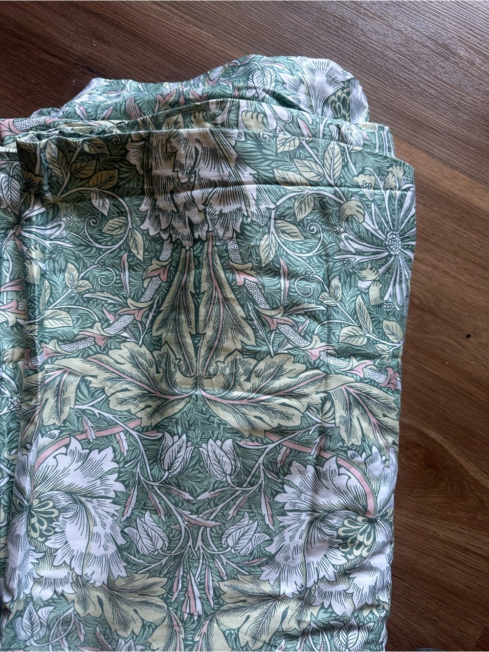 William Morris Floral Vine Green Duvet Cover - King